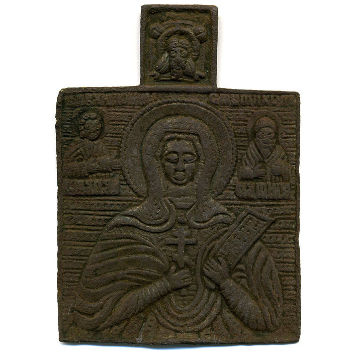 Старинная иконка образок 18 века Святая Великомученица Параскева Пятница.