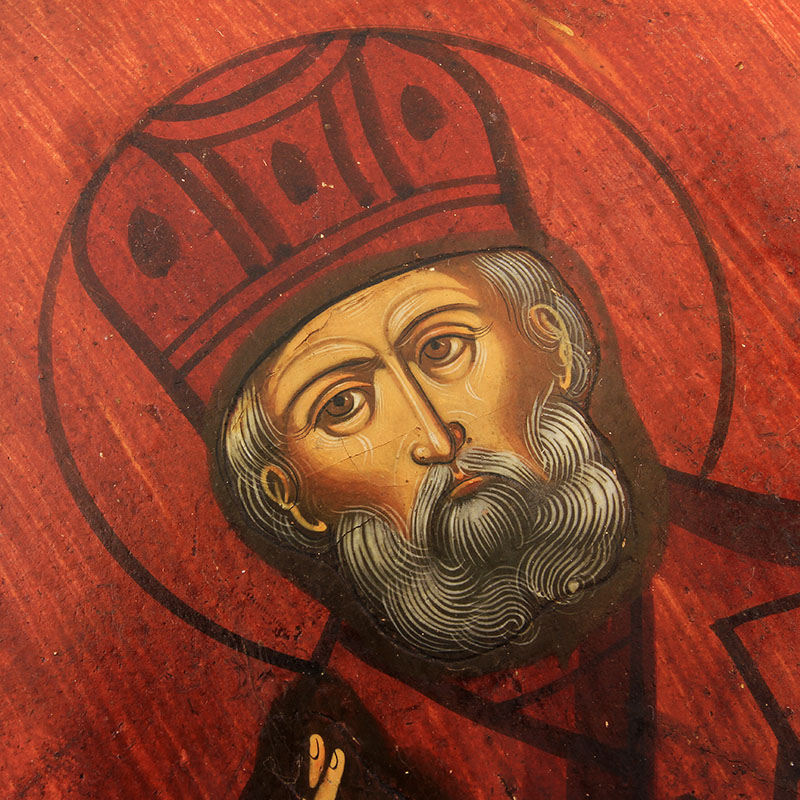Старинная икона Николай Чудотворец, икона 