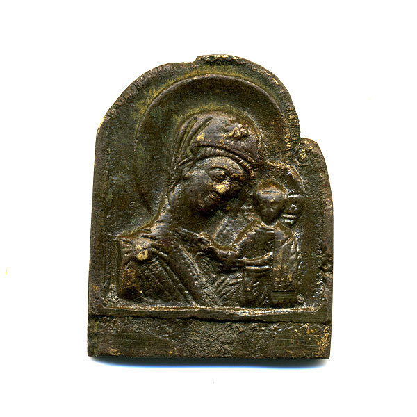 Старинный Образок 18 века Казанская икона Божией Матери.
