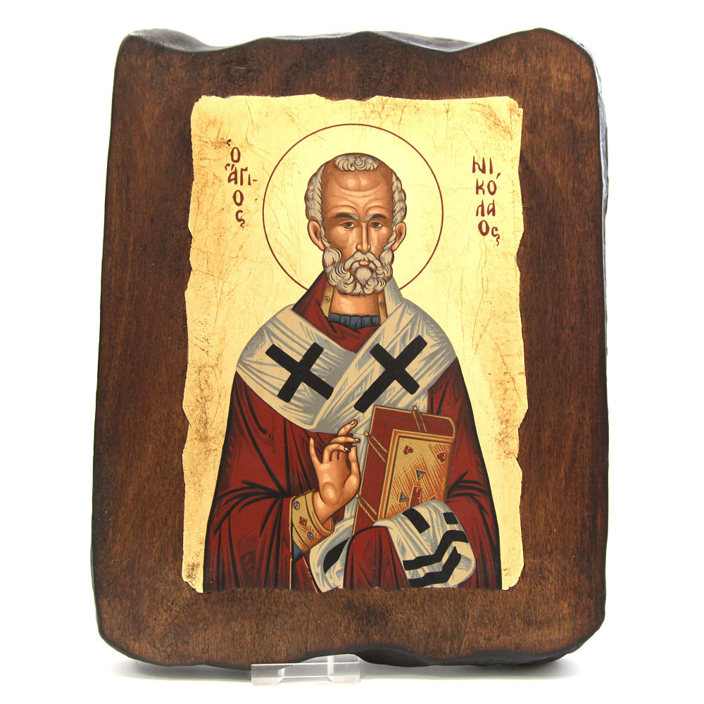 Современная греческая икона Святитель Николай Чудотворец