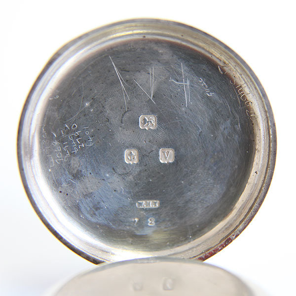 Серебряные старинные карманные часы производства часового мастера William Anderton Shrewsbury 1843-1870 гг.