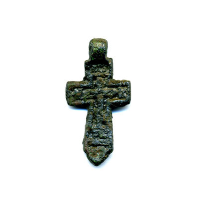 Маленький детский старинный православный нательный крестик с надписью 2,6 см
