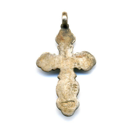 Детский или женский 25 мм Старинный нательный крест из серебра 84 пробы времен Царской России