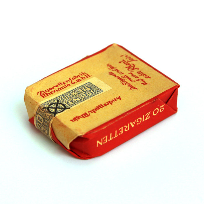 Оригинальная пачка 12 сигарет для Вермахта фирмы Rheni, 1936-1945 год.