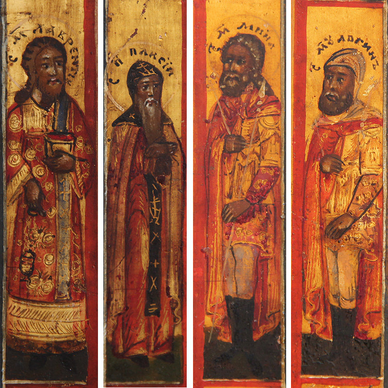 Старинная ветковская икона Богоматерь Казанская с избранными святыми на полях, Россия 19 век.