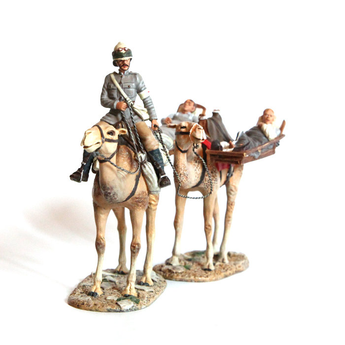 Коллекционные оловянные солдатики, композиция Британский верблюжий корпус.