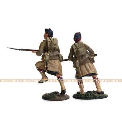 Набор оловянных солдатиков 54мм. Британский горный полк «Ночной дозор» Шотландский №42. Два пехотинца.