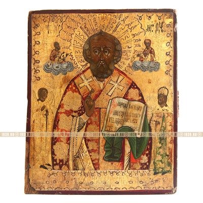 Cтаринная икона святой Николай 
