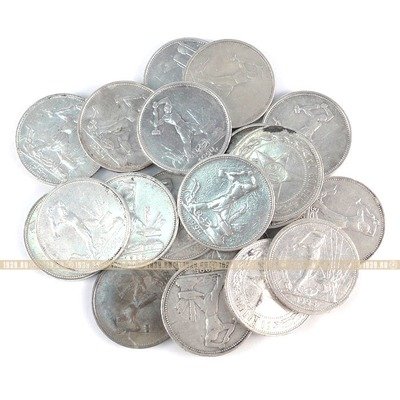 Инвестиционный лот из 20 серебряных монет 180 грамм чистого серебра 1922-26гг
