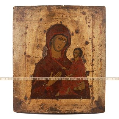 Старинная икона Тихвинской Божьей Матери 