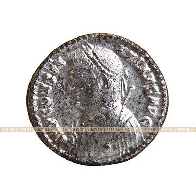 Посеребренная монета святого Константина Великого, римского императора с 312 по 337 год нашей эры.