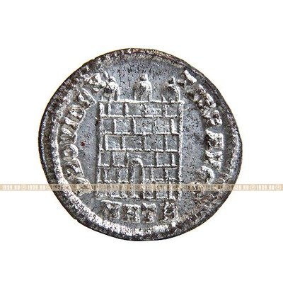 Посеребренная монета святого Константина Великого, римского императора с 312 по 337 год нашей эры.