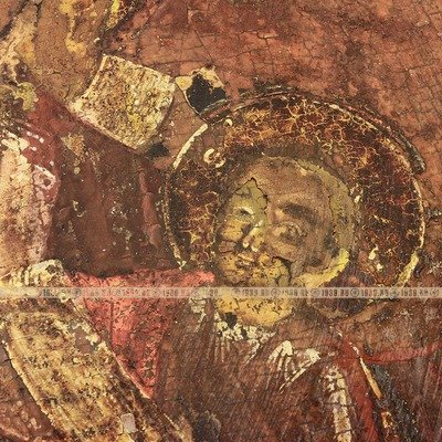 Старинная икона Божией Матери Утоли Моя Печали и болезни. Россия 1760-1790 год