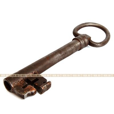 Очень большой старинный кованый ключ. Россия XVIII век. 25см (460 гр)