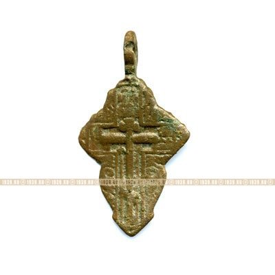 Крупный мужской старинный православный нательный крестик смолитвой на обороте 4,3 см