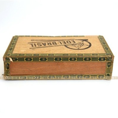 Деревянная коробка настоящих бразильских сигар Edel-Brasil поставка для Вермахта, не вскрывалась!