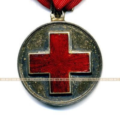 Награда царской армии, серебряная медаль Красного креста в память Русско-Японской войны 1904-1905 годов.