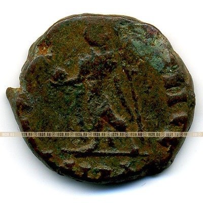 Древняя бронзовая монета Рим IV век. АЕ4 отчеканена 328-378гг. Правление императора Аркадия.