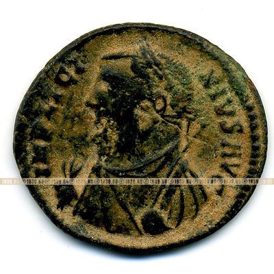 Древняя бронзовая монета Рим VI век. АЕ3 2,58гр 317 год. Правление императора Лициния.