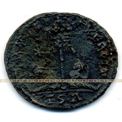 Древняя бронзовая монета Рим VI век. АЕ3 2,01гр 308-324 гг. Правление императора Лициния.