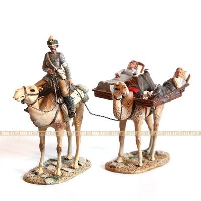 Коллекционные оловянные солдатики, композиция Британский верблюжий корпус.