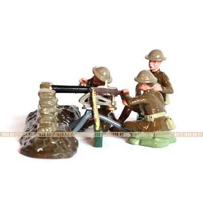 Набор оловянных солдатиков. Пулеметный расчет армии США времен Первой Мировой Войны.