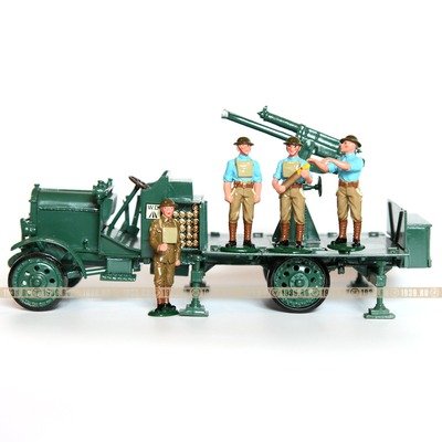 Набор оловянных солдатиков. Британское зенитное орудие с экипажем из 4 солдат, период Первой Мировой Войны.