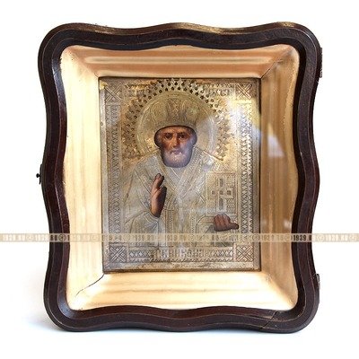 Старинная икона Святитель Николай Чудотворец 