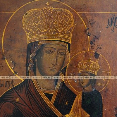 Старинная икона Богородица Споручница Грешных. Россия XIX век 