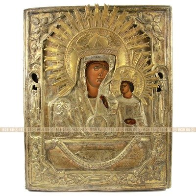 Старинная икона Богородица Умягчение злых сердец. Россия XIX век.