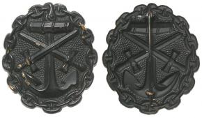 знак первой мировой войны за ранение, для моряков (черное)
