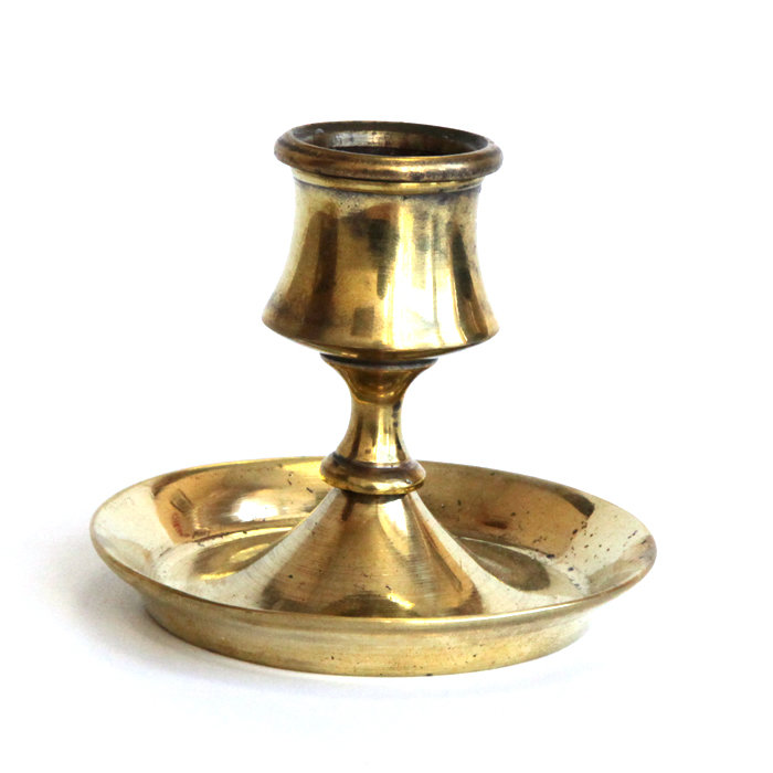 Старинный бронзовый подсвечник 6,5 см для толстой церковной или бытовой свечи. Россия 1870-1890 год