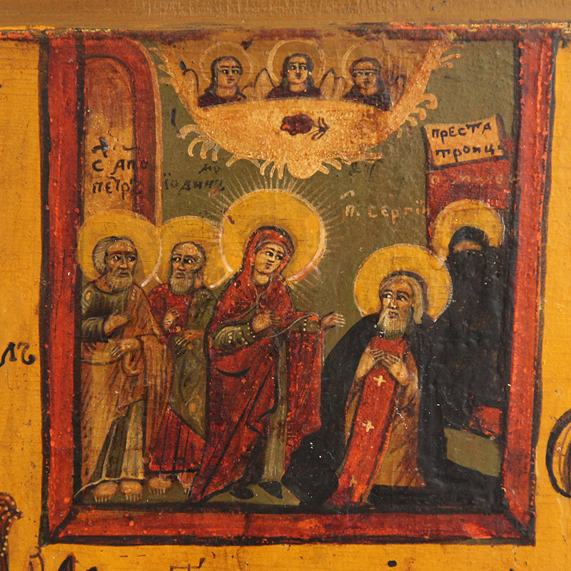 Икона собор Архангела Михаила старинная икона