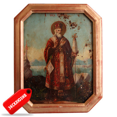 Редчайшая старинная икона «Святой  равноапостольный Николай Японский». Россия-Япония 1912-1925 год