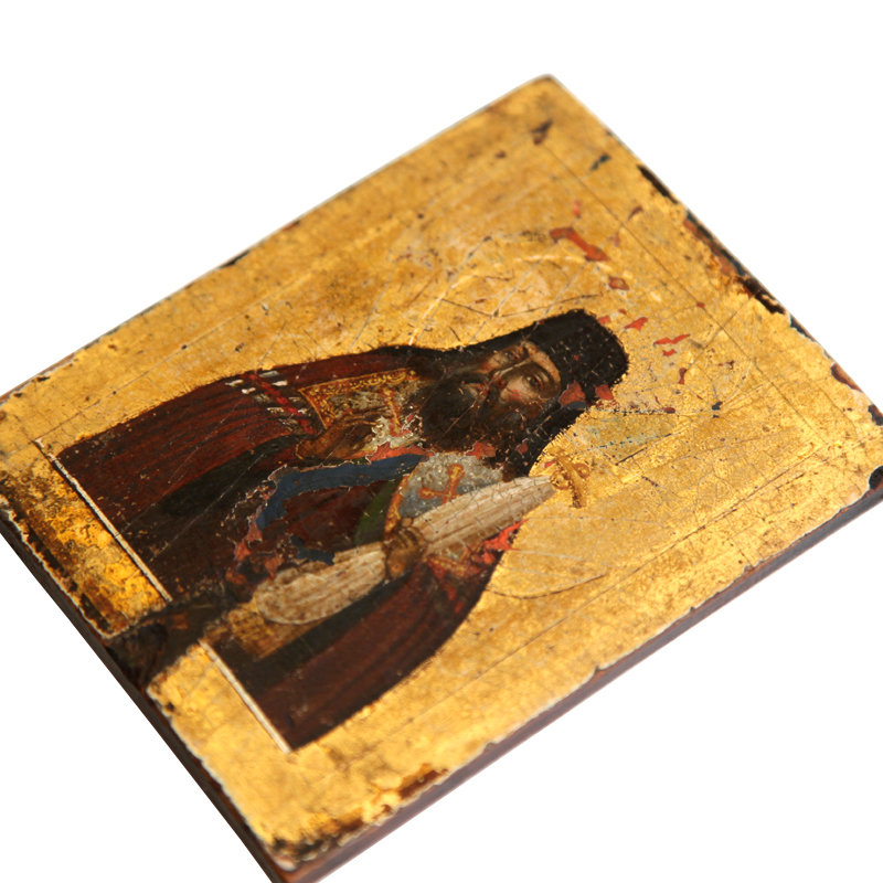 Старинная икона Святитель Тихон Задонский, чудотворец епископ Воронежский. Афон 1880-1900 год