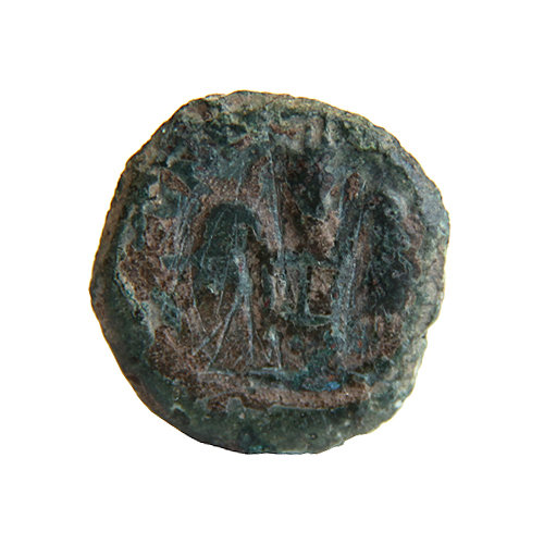 Монета Понтия Пилата в оригинальной старинной патине с изображением колосьев. Необычный подарок для священника и духовнова отца.