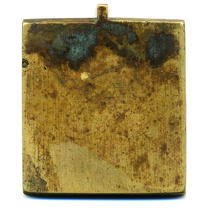 Образок. 19 век. Распятие Христово с предстоящими. Эмаль. 