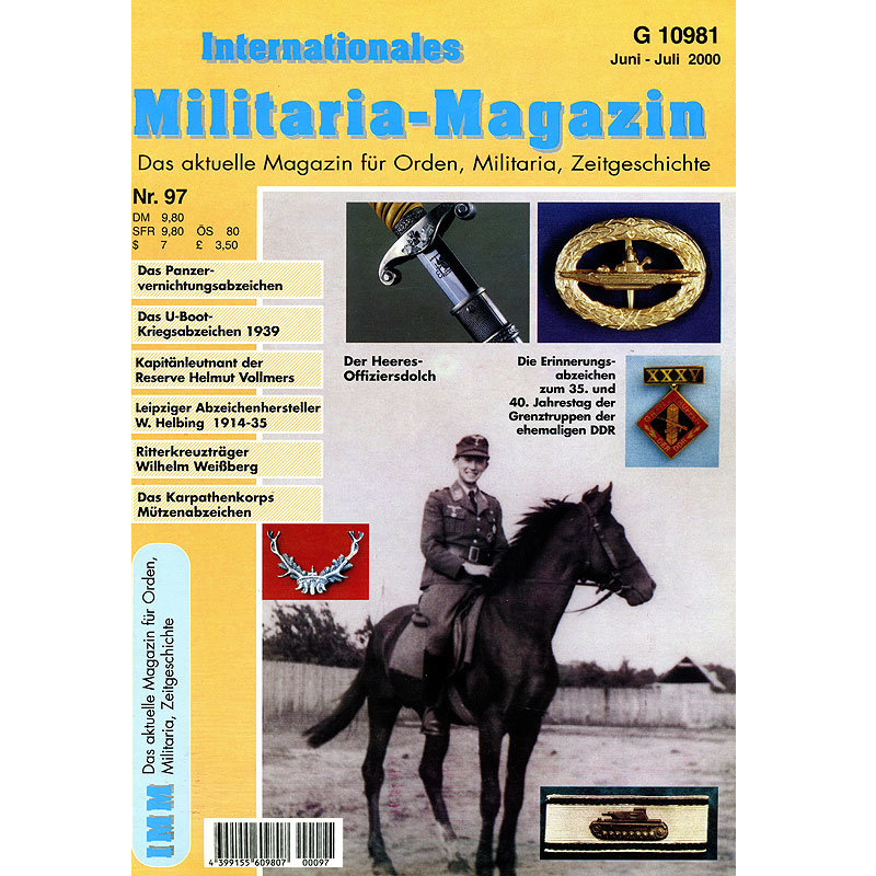 Militaria-Magazin #97. Журнал для коллекционеров наград и униформы Третьего Рейха.