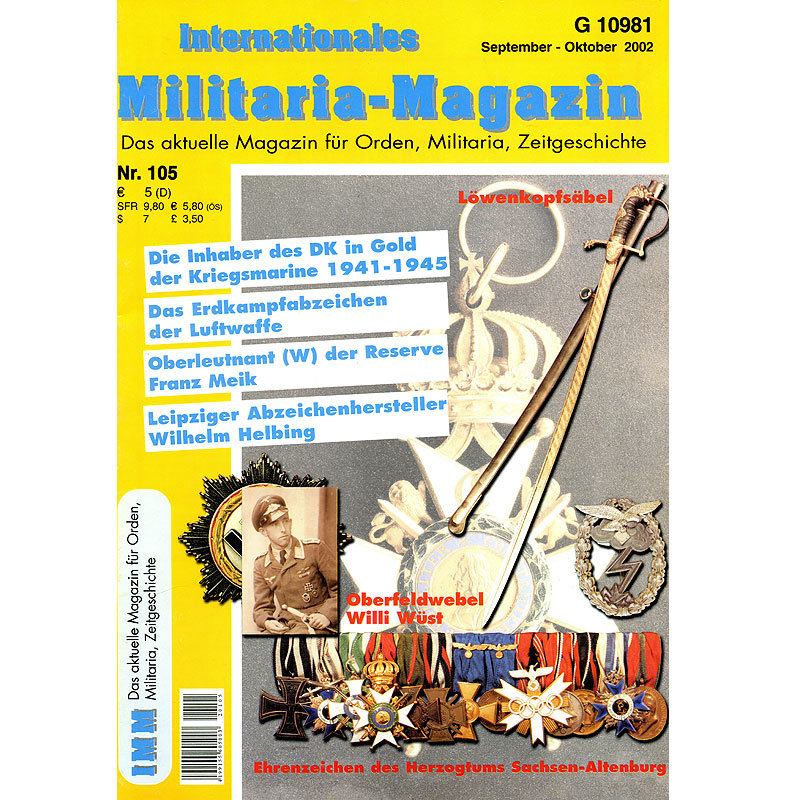 Militaria-Magazin #105. Журнал для коллекционеров наград и униформы Третьего Рейха.