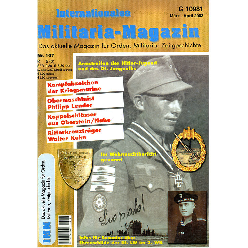 Militaria-Magazin #107. Журнал для коллекционеров наград и униформы Третьего Рейха.