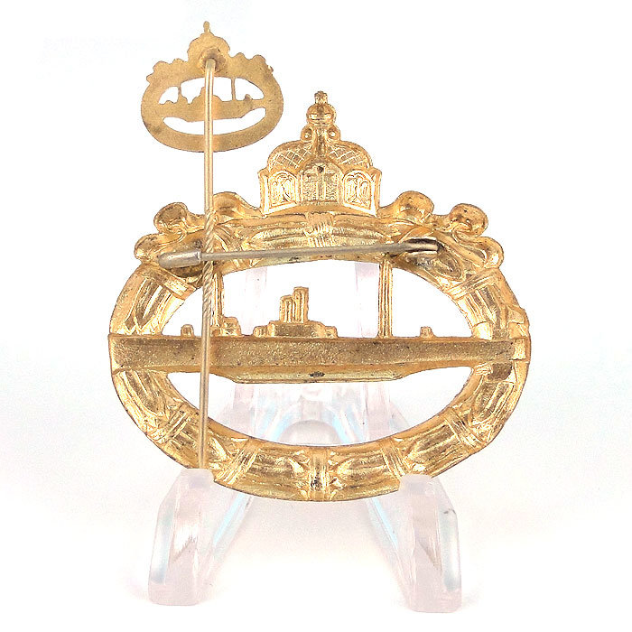 Боевой Знак подводника времен Первой мировой войны 1914-1918 г. c миниатюрой.