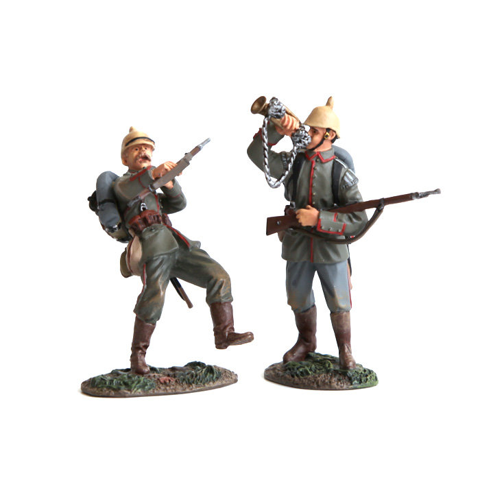 Оловянные солдатики. Два Германских пехотинца из пехотного полка фон Манштейн №84. Битва при Монсе 1914 год.