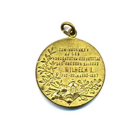 Миниатюра. Медаль в честь 100-летия Кайзера Вильгельма 1, 1897 год.
