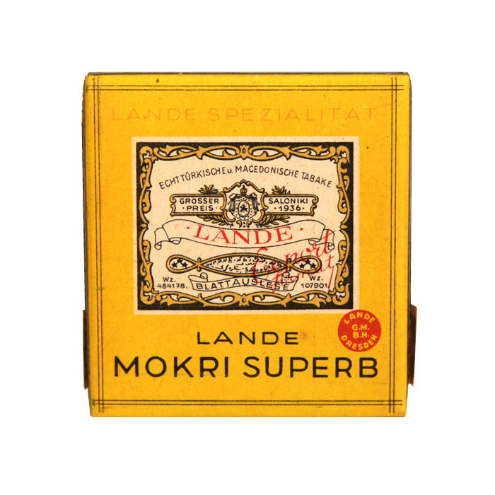 Оригинальная пачка 6 сигарет для Вермахта фирмы LANDE, 1936-1945 год.
