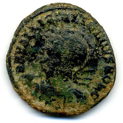 Древняя бронзовая монета Рим VI век. АЕ3 3,6 гр 308-324 гг. Правление императора Лициния.