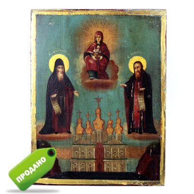 Старинная деревянная икона Божией Матери Свенская (Печерская). Россия, XIX век