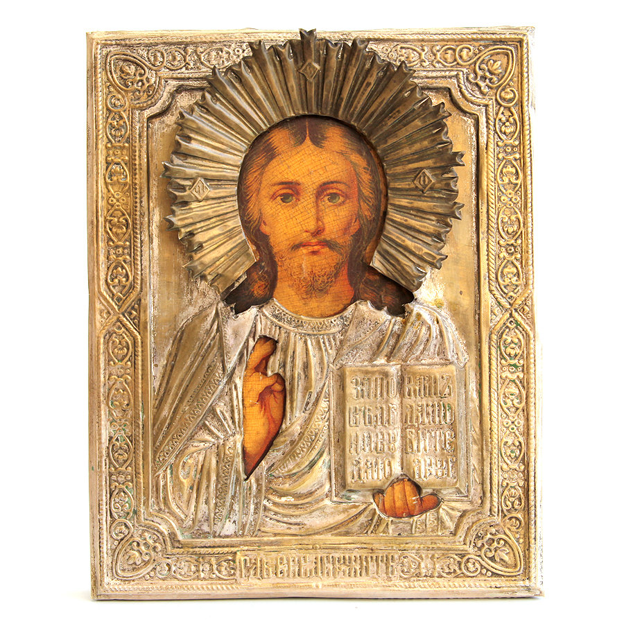 Старинная печатная икона 