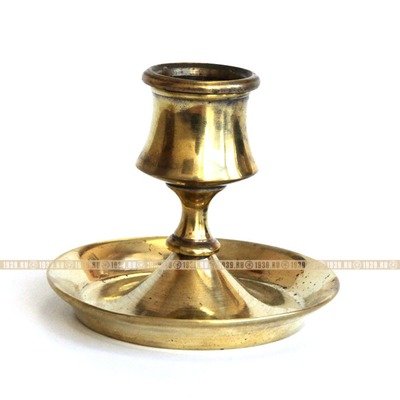 Старинный бронзовый подсвечник 6,5 см для толстой церковной или бытовой свечи. Россия 1870-1890 год