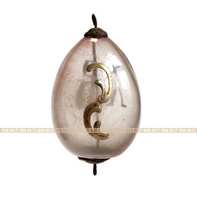Православный подарок! Старинное Пасхальное Яйцо 6,5 см, прозрачное с буквами 