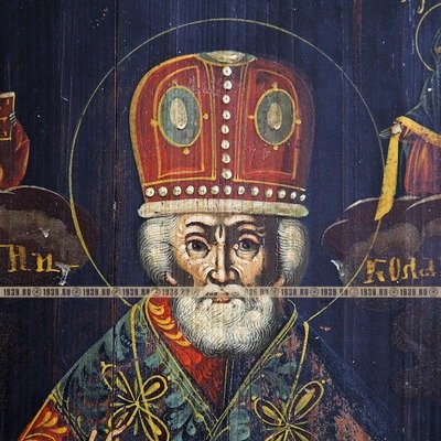 Старинная икона Святитель Николай архиепископ Мир Ликийских, чудотворец и угодник Божий. Россия XIX век.